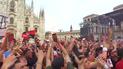 Serie A - Les fans du Milan fêtent l'obtention du Scudetto