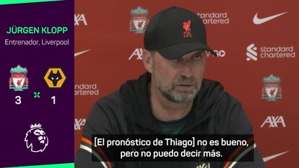 Klopp, preocupado por la lesión de Thiago: "No es bueno"
