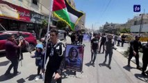 جنازة صورية للشهيدة شيرين أبو عاقلة في قطاع غزة