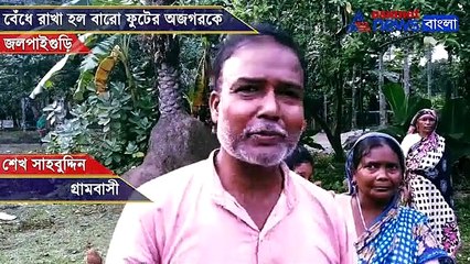 Snake tied with rope