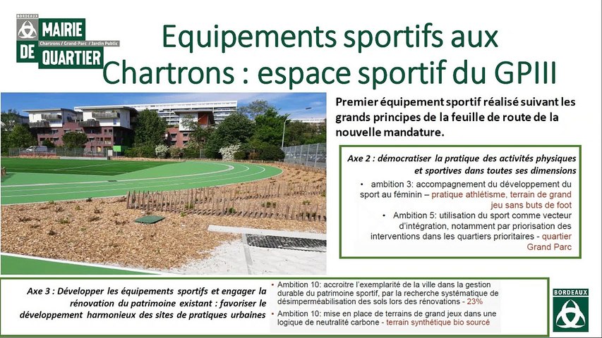 Conseil de quartier Chartrons/Grand Parc/Jardin public du 11 mai 2022