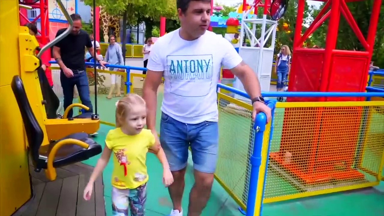 Nastya and dad having fun in the park, Fun kids series