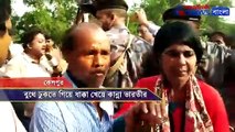 After thrashed by the TMC supporters in Keshpur Bharati Ghosh broke into cry