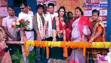 Tanushree Chakraborty at Barisha sarbojanin Khutipuja