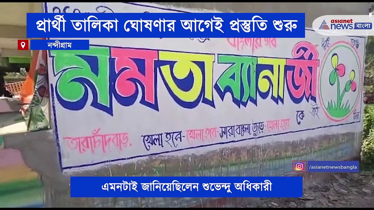 ভোটের প্রস্তুতিপর্বে নন্দীগ্রামে শুরু দেওয়াল লিখন, হাত লাগালেন খোদ শুভেন্দু ঘনিষ্ঠ কনিষ্ক