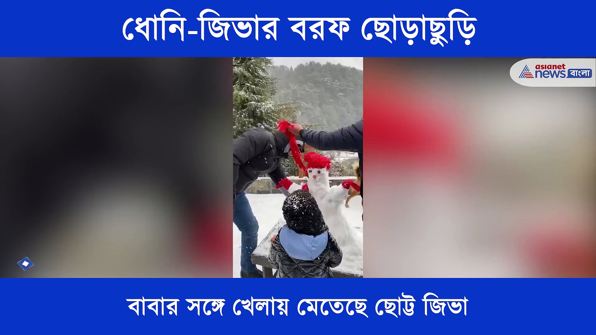 মেয়ে জিভার সঙ্গে ধোনির বরফ ছোড়াছুড়ি, সিমলায় সপরিবারে মাহির ছুটি কাটানোর ভিডিও