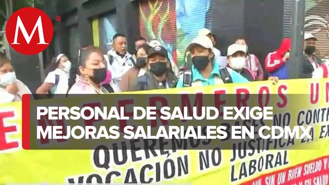 Protestan trabajadores del sector salud, por mejoras salariales