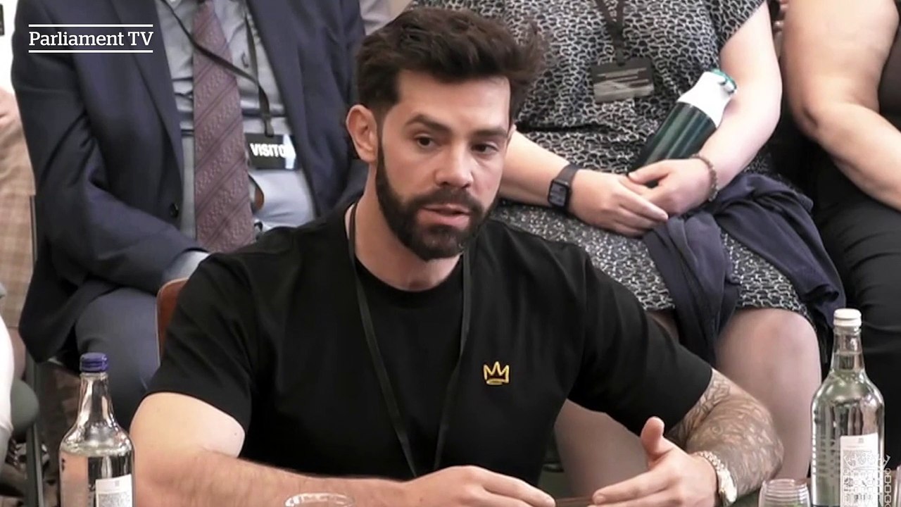 Towie star Charlie King tells health committee more mental health support needed for people who have plastic surgery