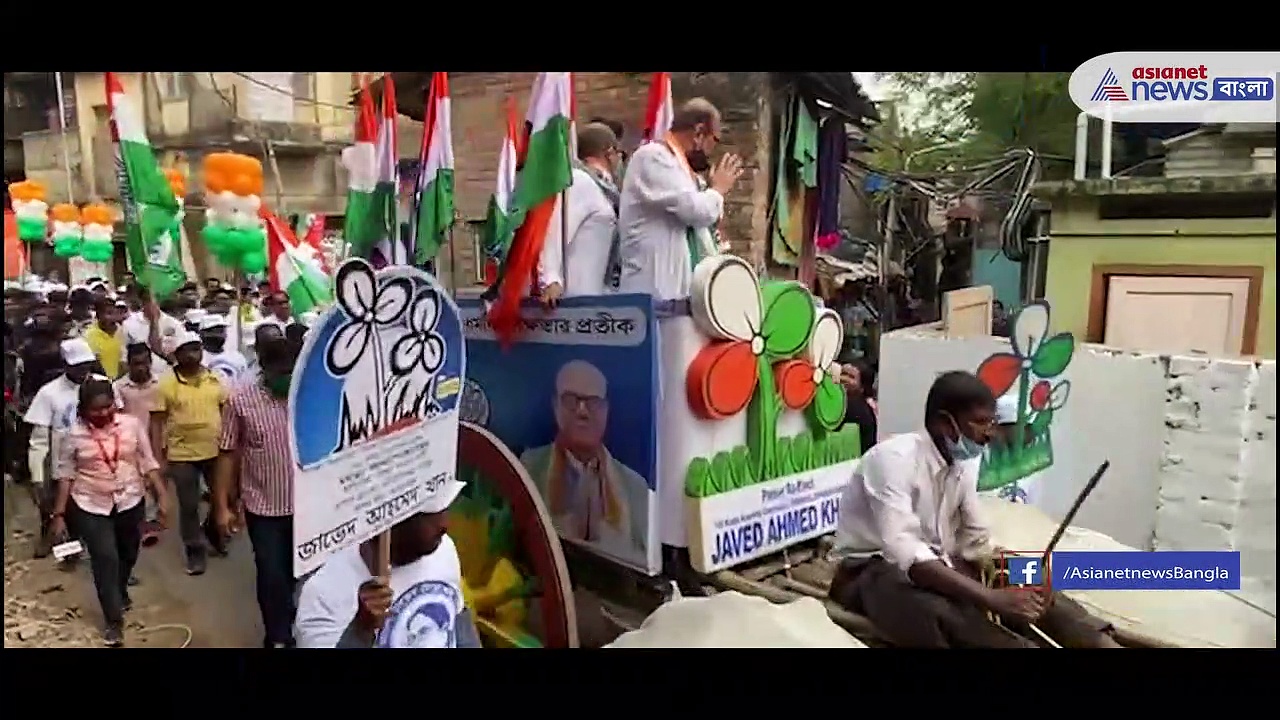 গোরুর গাড়িতে ভোটের হেডলাইট জাভেদ খানের, কসবা অঞ্চলে অভিনব প্রচার