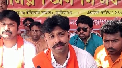 Download Video: BJP workers started a hunger strike in Kaliaganj demanding change the candidate spb