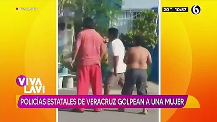Policías estatales golpean a un mujer y un niño en fraccionamiento de Veracruz