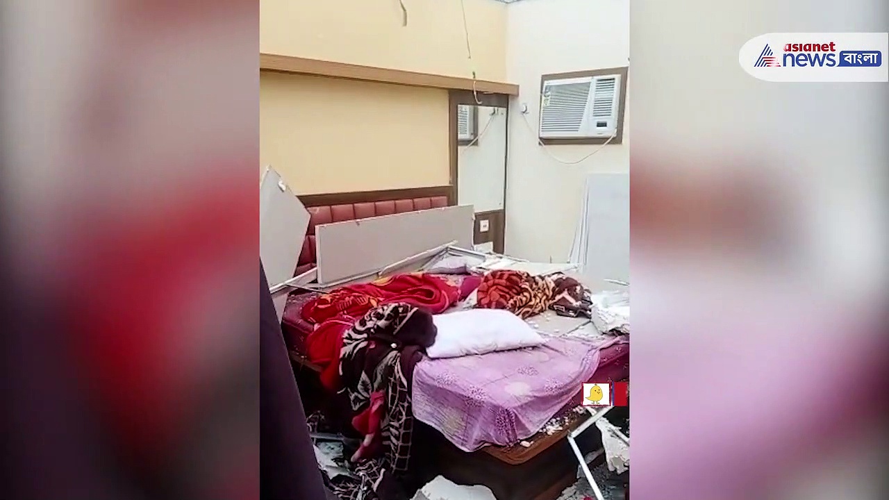 জলমগ্ন মন্দারমণি, যশের তান্ডবে ভেঙে পড়ল হোটেলের ছাদ