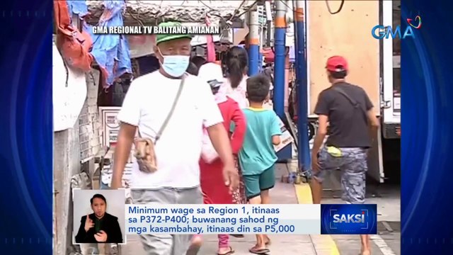 Minimum wage sa Region 1, itinaas sa P372-P400 | Saksi