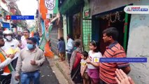 Priyanka Tibrewal in by election campaign with the new state president Sukant Majumdar