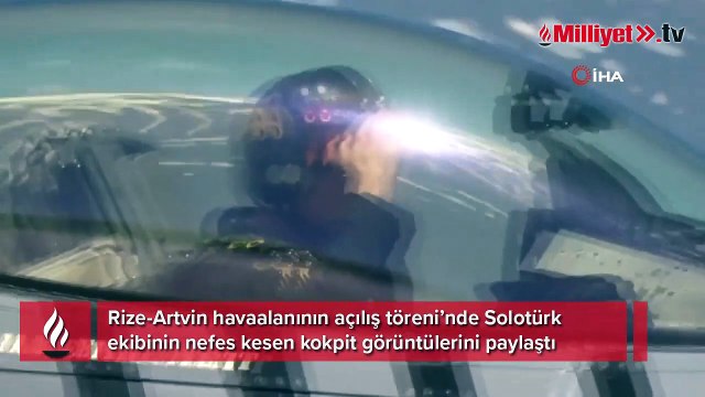 Rize-Artvin Havalimanı açılışında Solotürk'ün gösterisi nefes kesti