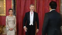 Los Reyes ofrecen una cena de gala al emir de Qatar en el Palacio Real