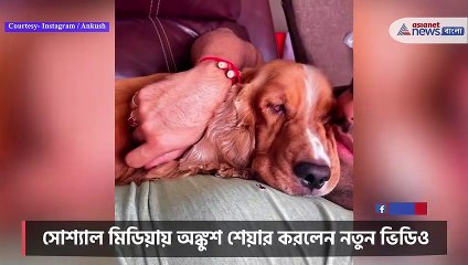 Viral video of Ankush Hazra  with his pet