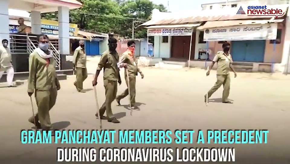 COVID-19: Gram Panchayat officials take lathis, join police to enforce lockdown