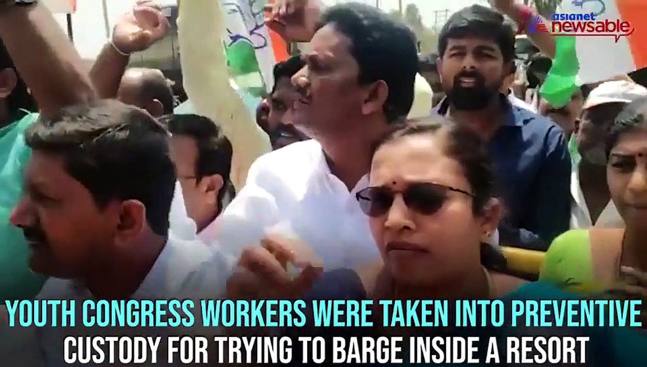 MP crisis: Youth Congress workers encircle Golf...