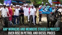 Rise in petrol and diesel prices; AAP workers stage protest in Bengaluru