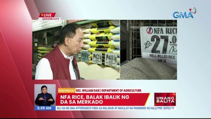 NFA rice, balak ibalik ng DA sa merkado | UB