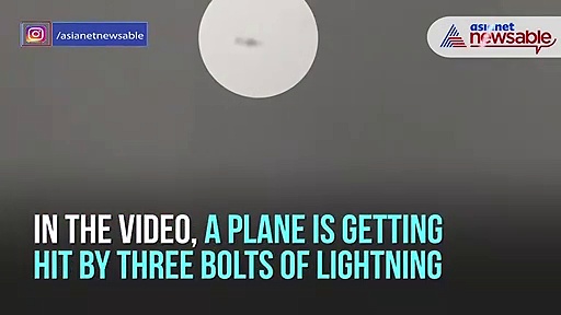 Viral video: Plane hit by 3 lightning bolts at once