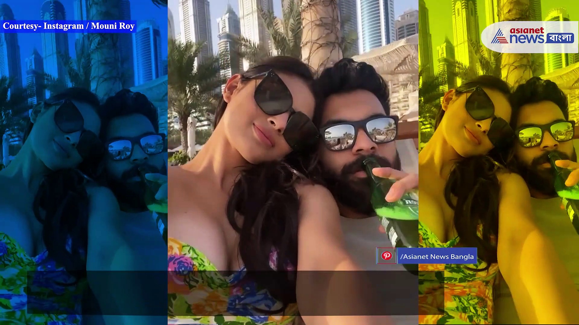 পোশাকের ফাঁক দিয়ে উঁকি মারছে বক্ষ বিভাজিকা, হট ফ্লোরাল ড্রেসে সমুদ্র তটে মৌনী রায় 