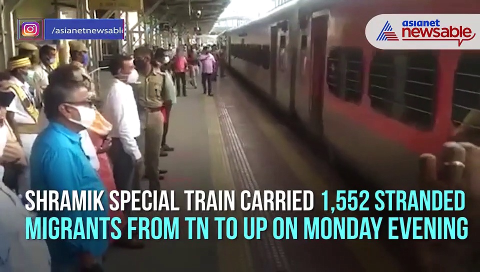 Shramik special train ferries 1,552 stranded migrants from Tamil Nadu to Uttar Pradesh