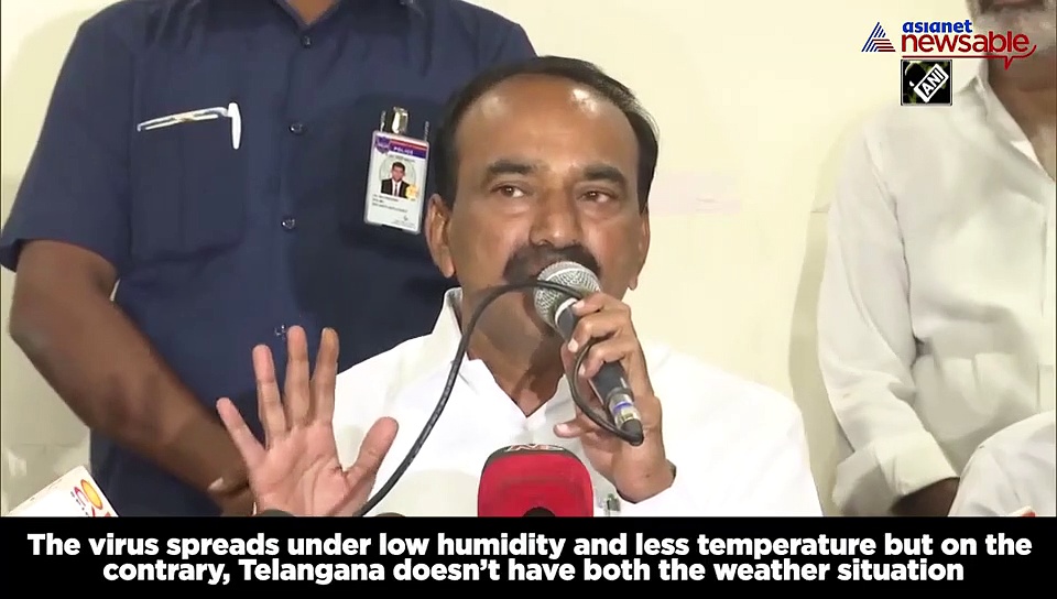 Weather not suitable for survival of coronavirus: Telangana health minister