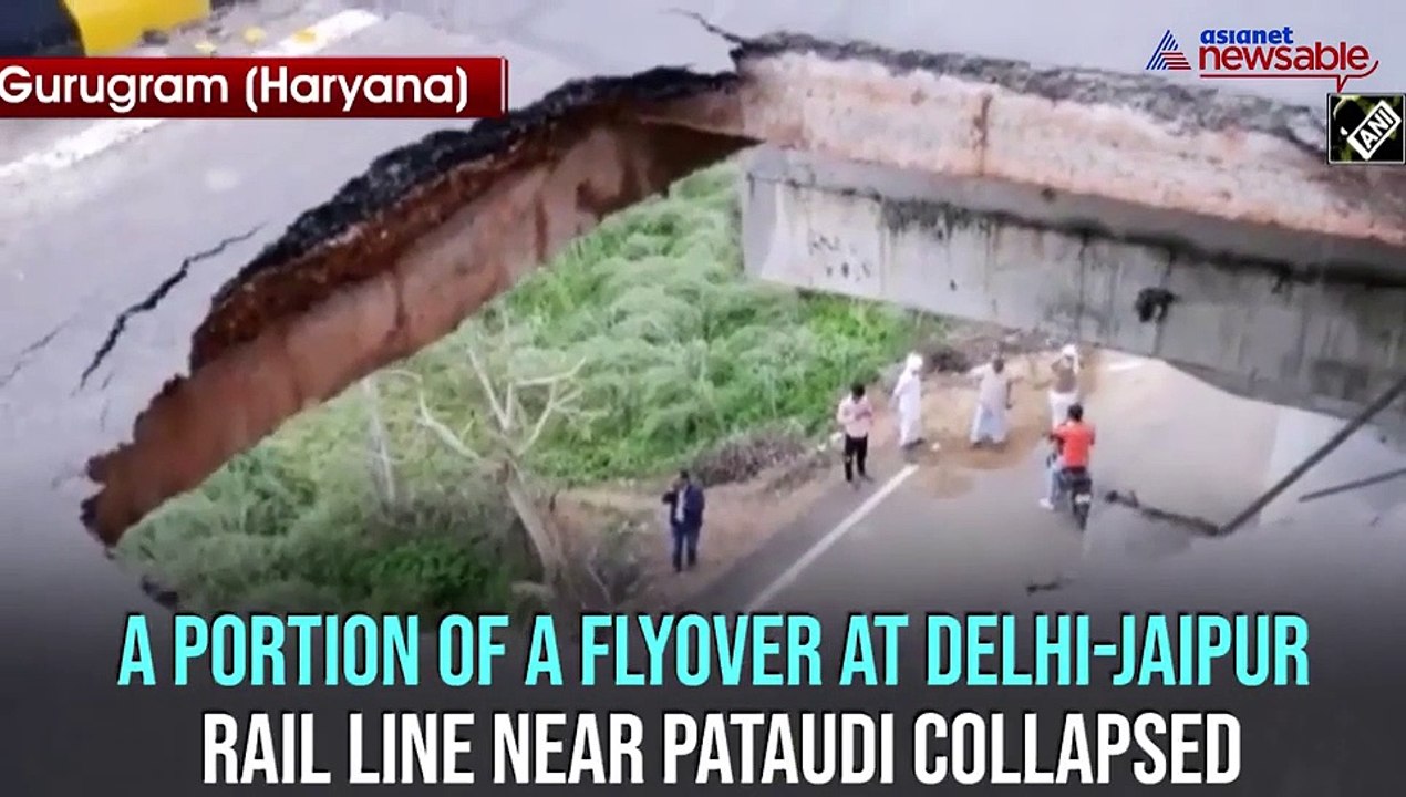 Portion of flyover at Delhi-Jaipur Rail Line co...