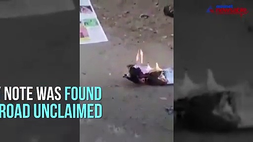 Coronavirus outbreak: Man pours sanitiser, burns currency note found on road