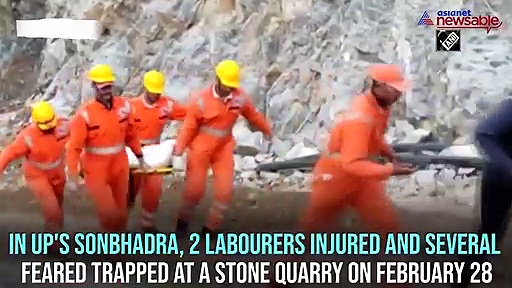 2 injured, several trapped at stone quarry in UP's Sonbhadra
