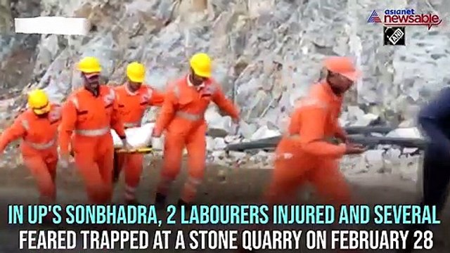 2 injured, several trapped at stone quarry in UP's Sonbhadra