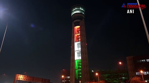 Tower at Indira Gandhi International Airport lights up in tricolour ahead of Republic Day
