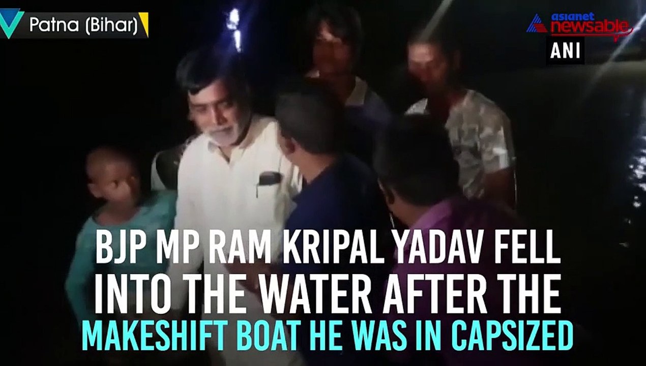 Ram Kripal Yadav in floodwater