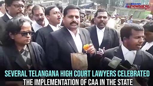 Telangana high court lawyers divided in celebration and protest of Citizenship Amendment Act