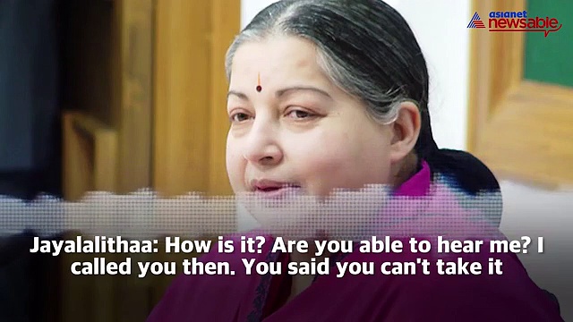 Jayalalithaa's audio in Apollo Hospital, released