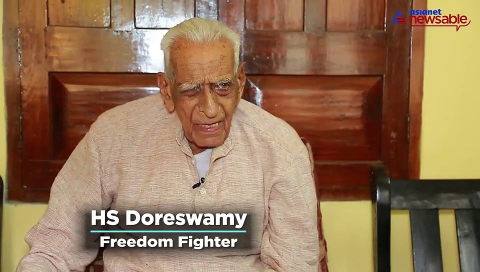 Centenarian freedom fighter HS Doreswamy recalls encounter with Mahatma Gandhi