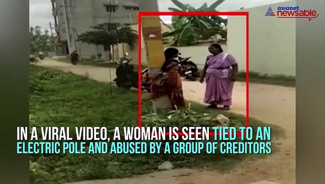 Woman tied to electric pole NEWSABLE