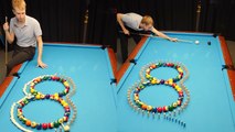 'Russian pool maestro shows how much can be achieved in a single stroke *Spectacular Trick Shot!*'