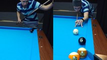 'Pool shark defies all odds by unleashing the 'double kiss' to pot the 8-ball '