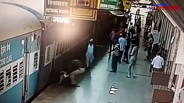 Bengaluru man saved by RPF constable from coming under wheels of train