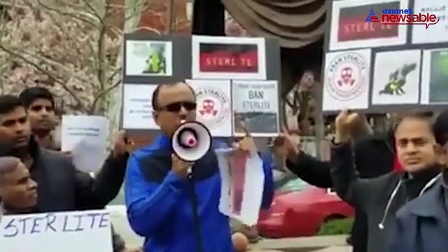 TN Sterlite Protest witnessed outside Indian embassy in Washington DC