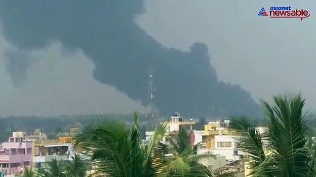 Banashankari oil factory catches fire in South Bengaluru leaving many workers stuck in the premises