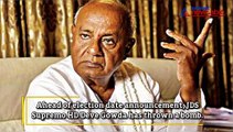 HD Deve Gowda pitches for JDS- Cong seat sharing formula in Karnataka election 2018