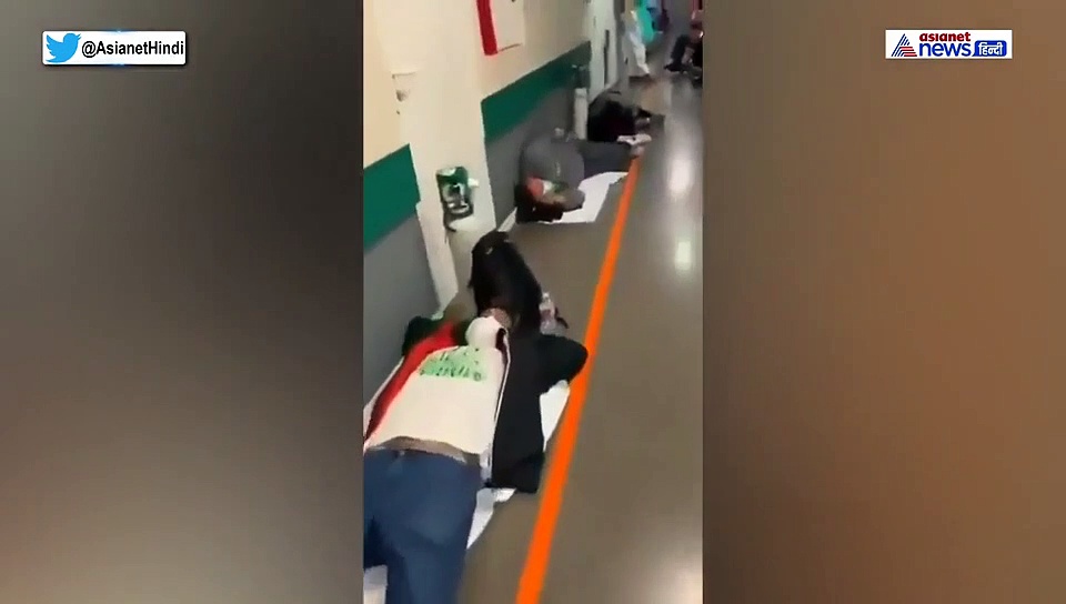यहां कोरोनो के मरीजों की संख्या इतनी हो गई कि हॉस्पिलट की जमीन पर लेटना पड़ा