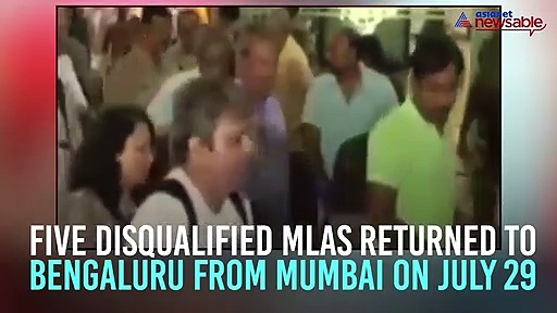 Bengaluru: Ahead of trust vote; 5 disqualified MLAs return to city from Mumbai