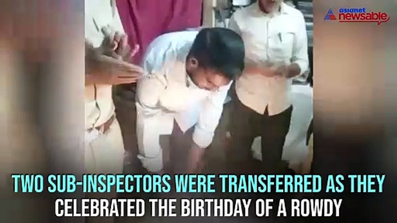 Birthday celebration in Vidyaranyapura police s...
