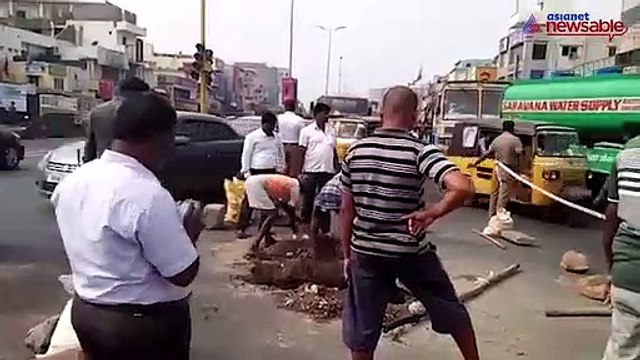 Chennai: After Anna Salai, road caves in at OMR Road