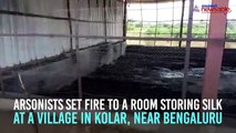 Fire reduces silk to ashes